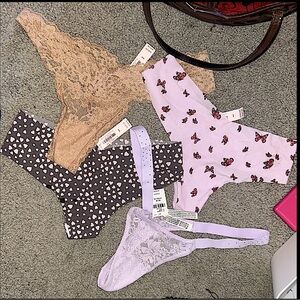 Victorias Secret underwear /thongs set bundle All brand new w. Tags All size med